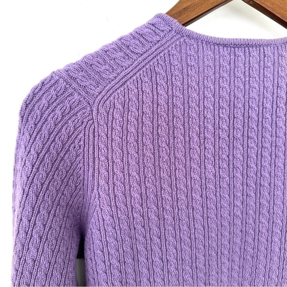 Ann Taylor sweater with crew neck, long sleeves, baby cable knit π― lambs wool - Picture 5 of 10